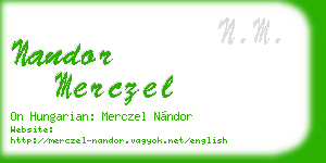 nandor merczel business card